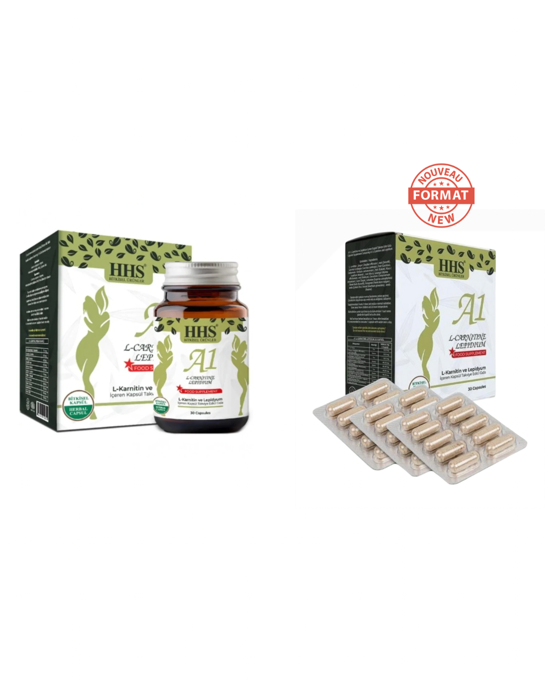 Capsules à base de plantes HHS A1 L-Carnitine Lepidium pour soutenir la gestion du poids